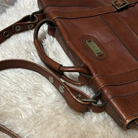 Vintage Leather Messenger Bag